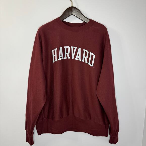 Harvard University Crimson Champion Reverse Weave Sweetheart Red Maroon XL - Picture 1 of 10